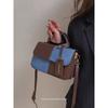 Premium Bag Women's New Fashion Versatile Shoulder Messenger Bag Casual Color Contrasting Splicing Portable Small Square Bag