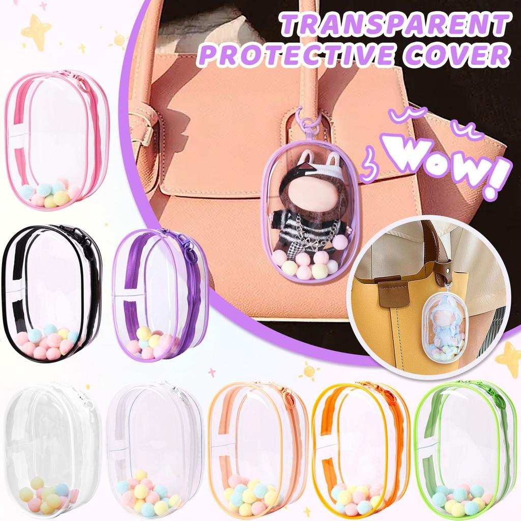 Pvc Rubber Protective Cover, High-Transparency Animated Peripheral Cotton Doll Walking Bag