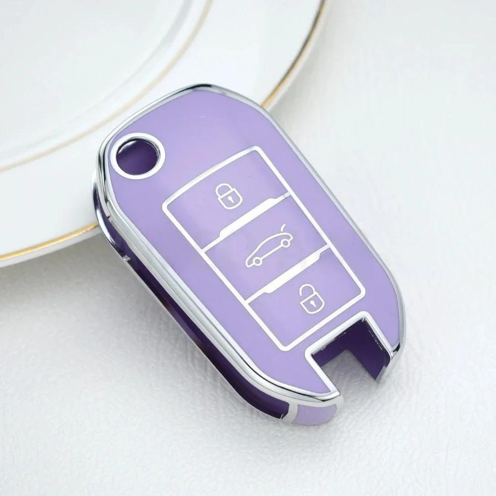 TPU Auto Schlüsselhülle Fernbedienungsabdeckung Für Peugeot 208 308 T9 508 2008 Für Citroen C4 Für Opel Corsa Crossland X Auto Zubehör