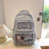 Mochila Kawaii de Estilo Japonés para Niñas Bolsa Ita Transparente para Mujeres Mochila de Gran Capacidad Mochila Escolar de Moda para Estudiante Universitario JK