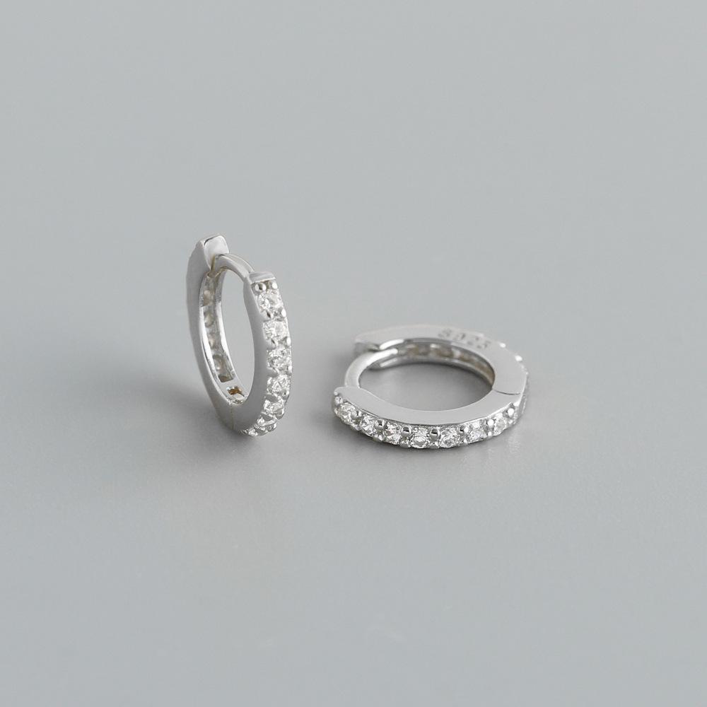 New 925 Silver Earrings 5A Zircon Classic for Women Luxury Wedding Engagement Jewelry Stud Earrings Party Gifts