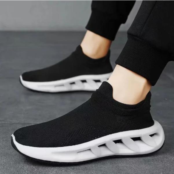 New Flying Woven Summer Autumn Spring Breathable Sports Soft Shoes Men's Slip-on Casual Shoes  M1024