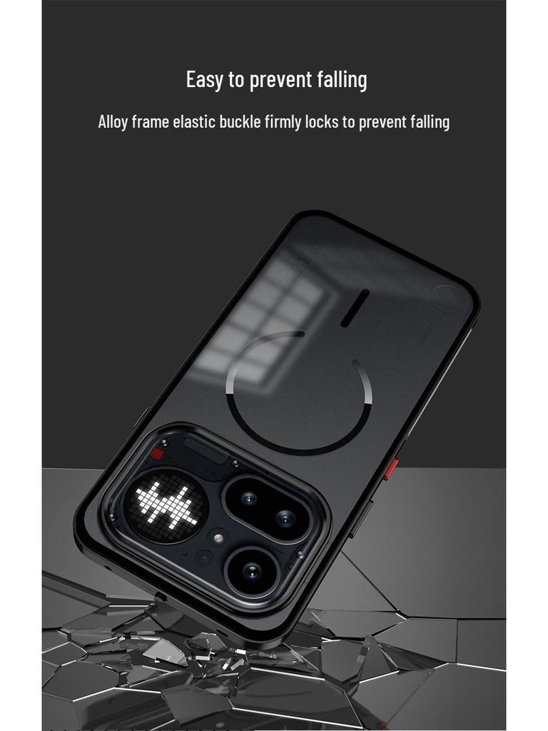 Nothing Phone 4 Pro Magnetic Metal Snap Drop-Proof Frosted Case