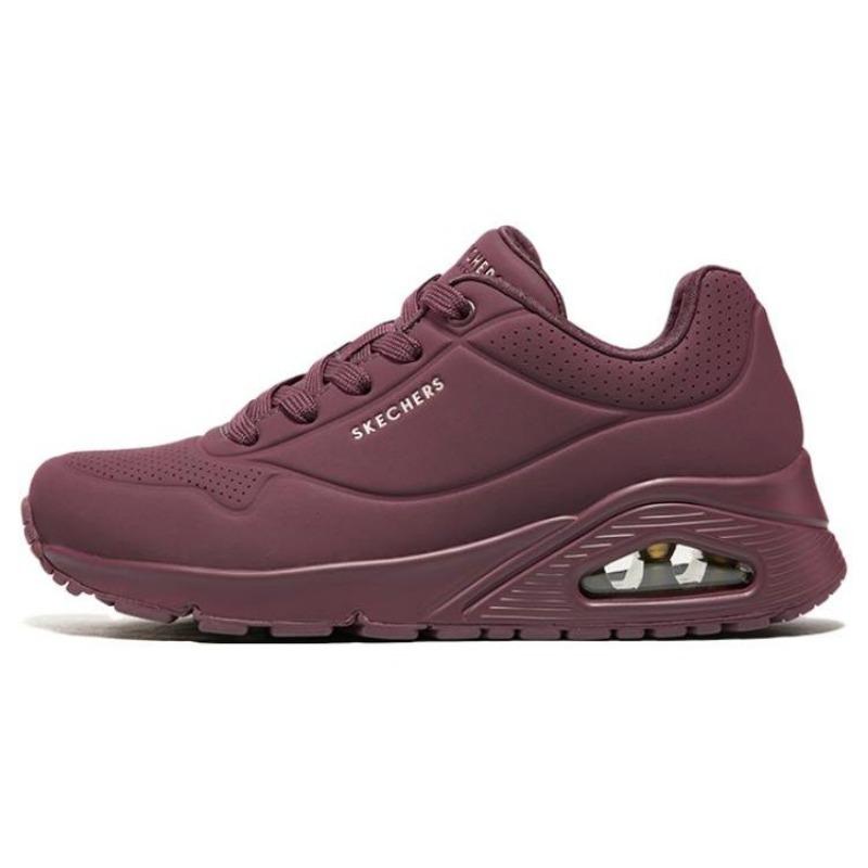 Skechers Lifestyle Women Cushion Wear-resistant Low Top Casual Shoes Red 73690-PLUM 36
