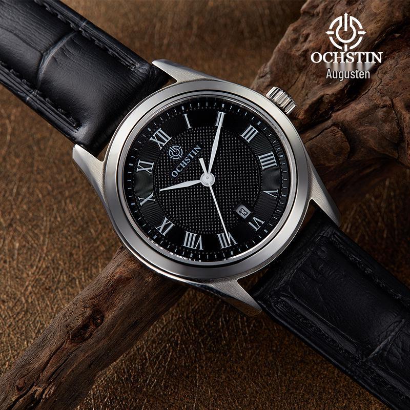 Swiss Women's High-End Waterproof Quartz Watch with Genuine Leather Strap