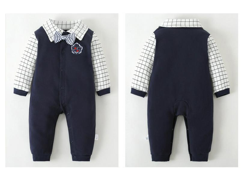 Baby Junge Langarm Strampler im koreanischen Stil - Herbst/Frühling Gentleman Body Schlafanzug