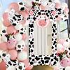 Cute Cow Theme Photo Booth Background Happy Birthday Decoration Farm Cow Birthday Decor Baby Shower Wedding Party Supplies