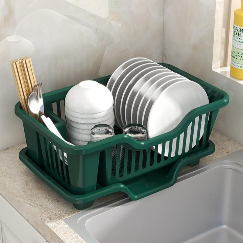 Kitchen Sink Draining Bowl Rack,filter Basket, Dishes Chopsticks Shelf Multi-functional Double Layer Dishwashing Storage Basket