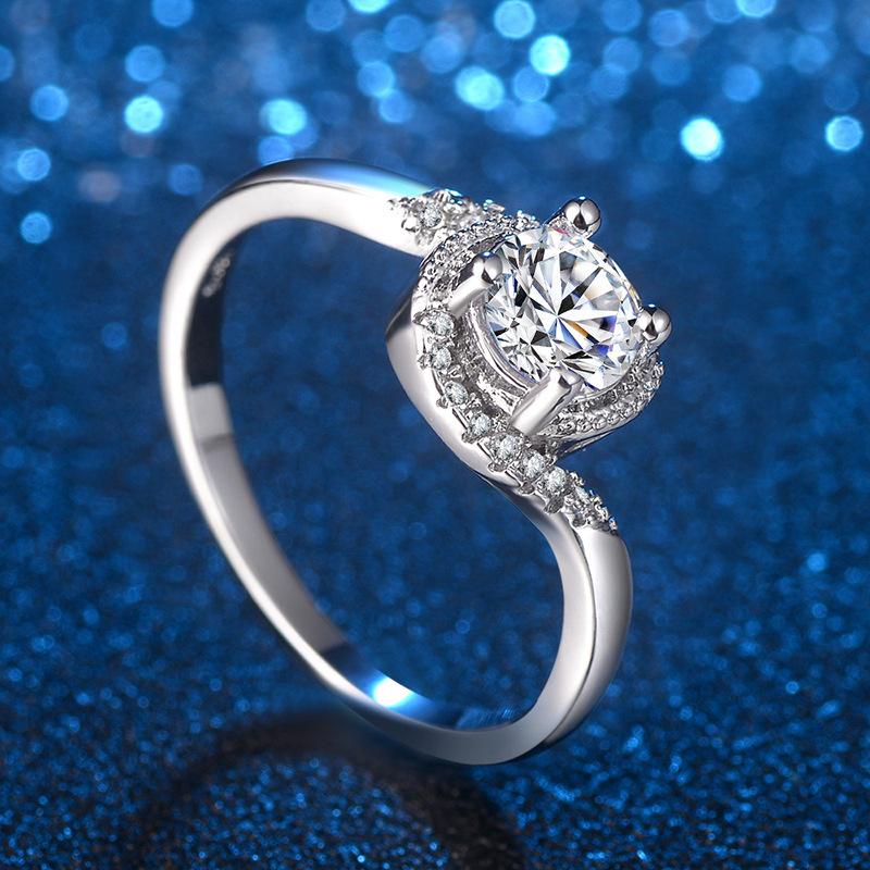 Simple Round Small And Beautiful Zircon Silver Ring, Accessories Are Approved First.