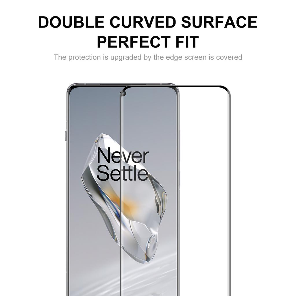 ENKAY HAT PRINCE Pentru OnePlus 12 5G HD 3D Sticlă Temperată Curbată Adeziv Lateral Protector Ecran Complet Suport Deblocare Amprentă