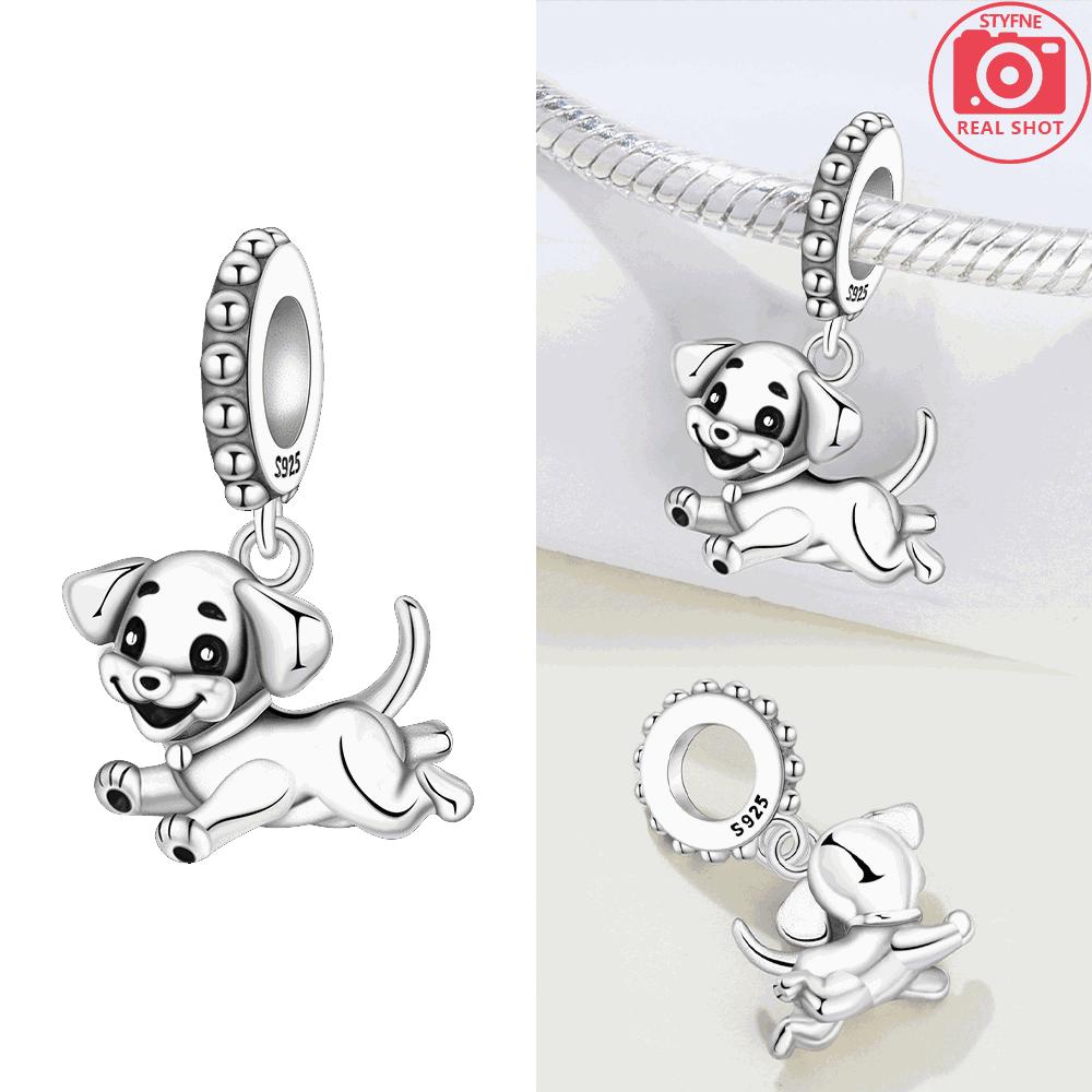 Elegant Original Charms Copper Animal Cat Dog Heart Embracing Mother Child Cats Beads Fit Bracelet Women Diy Valentine Gift