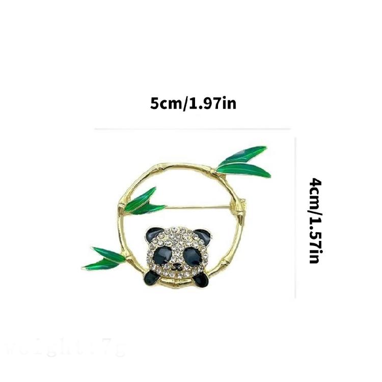 Mehrzweck-Zarte Panda- und Bambus-Broschen-Dekoration für Pendler, Partys, Zubehör und festliche Veranstaltungsschmuck