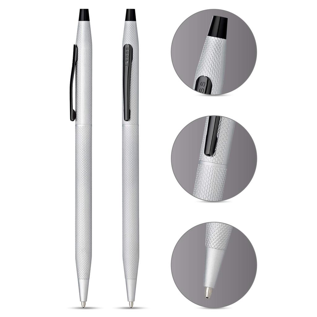 CROSS Ballpoint Pen Classic Century Brushed Chrome Genuine Imported Product Oil-Based NAT0082-124