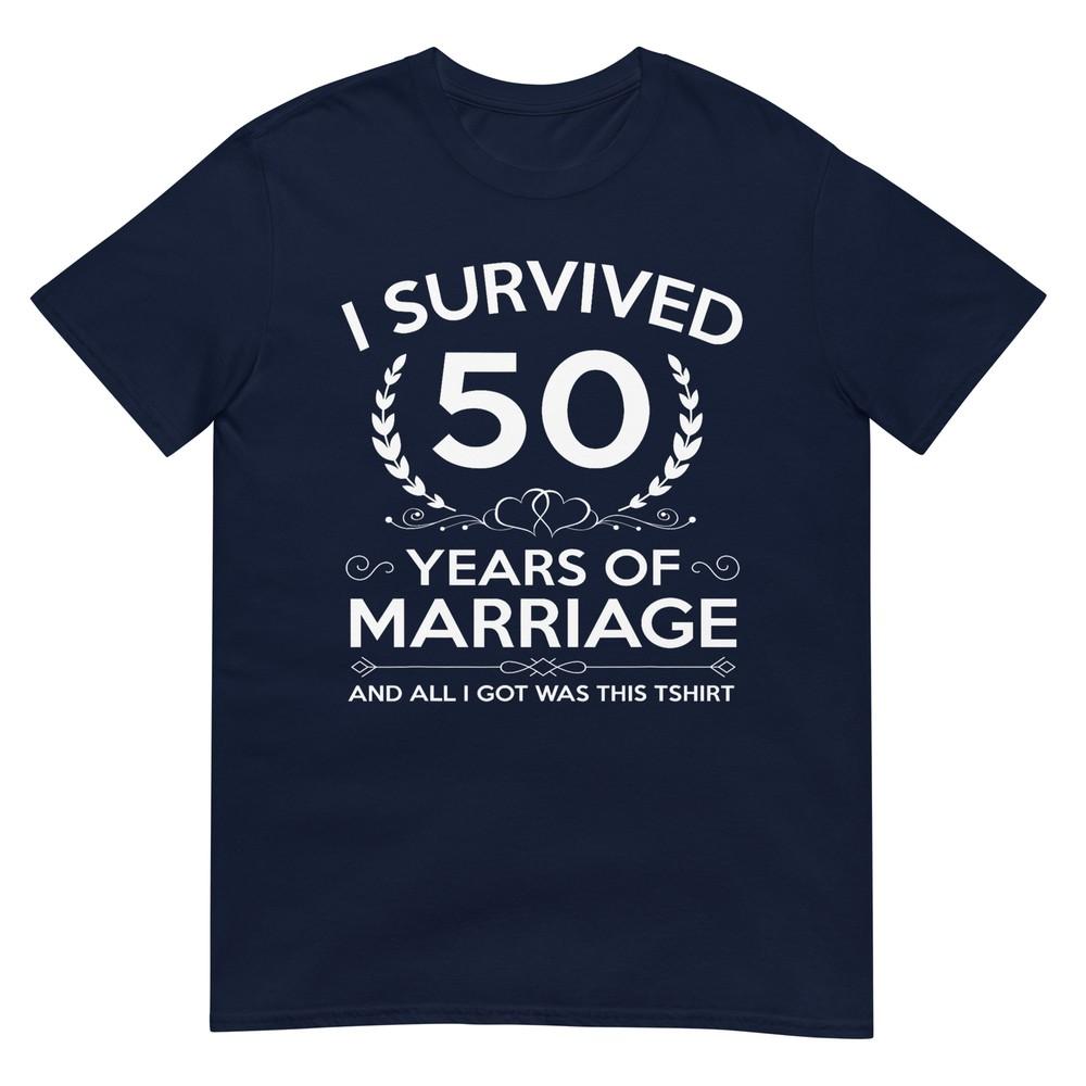 Regali Anniversario di Matrimonio 50 Anni Coppia Marito Moglie 50 Anni Maglietta