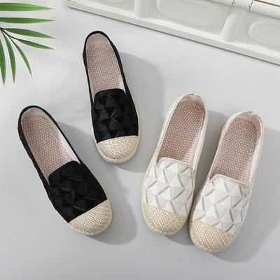 Spring and Summer New Cloth Shoes Women's Shoes Fisherman Shoes Shallow Mouth Non-slip Comfortable Versatile Casual Middle-aged and Elderly Shoes