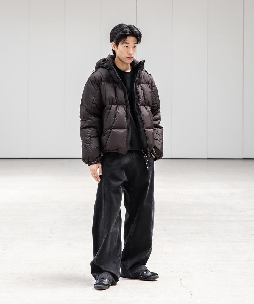 Begin202 Glide Line Down Jumper [Dark Brown]