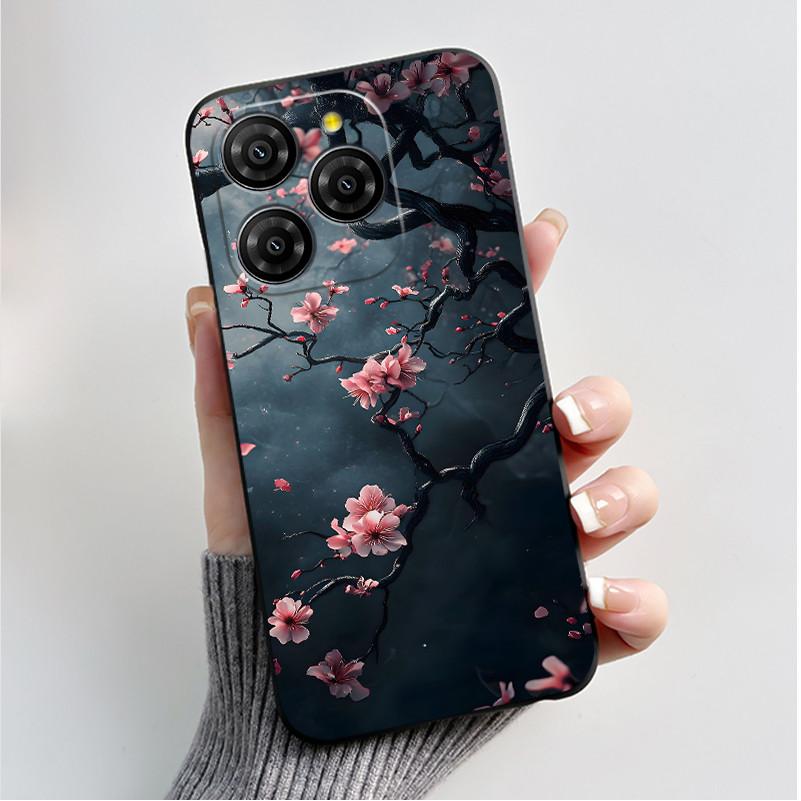 

For Blackview Shark 9 Case Luxury Fashion Butterfly Flower Black Soft Silicone TPU Back Cover For Blackview Shark9 5G Phone Case Blackview Shark 9 5G