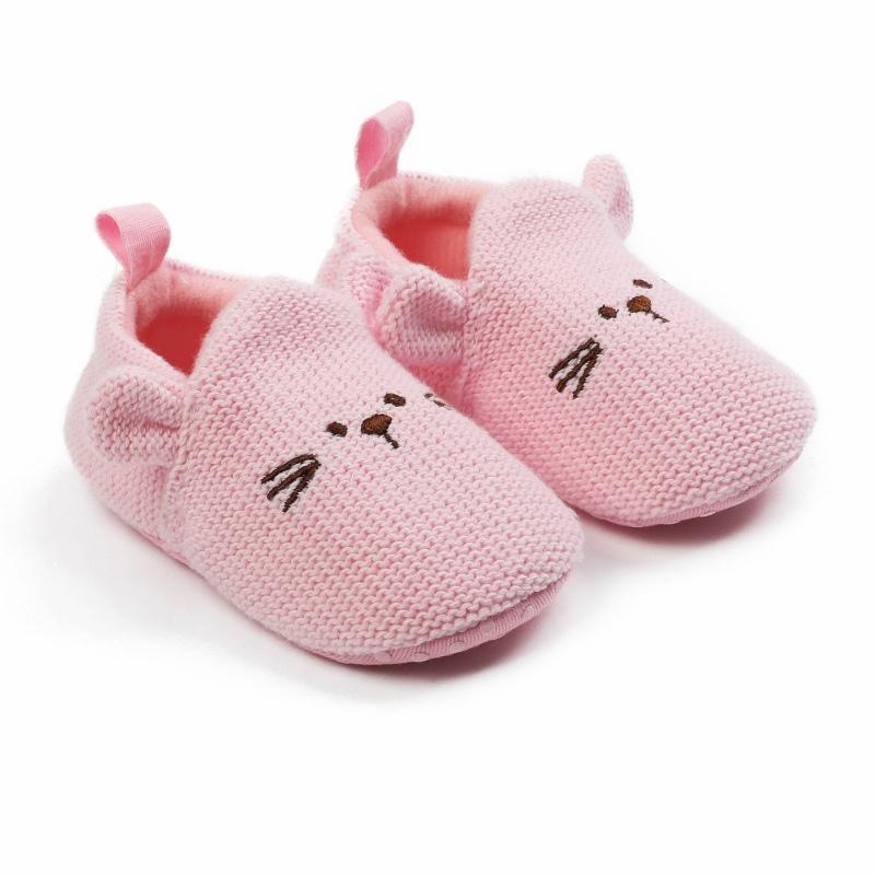 Infant Baby Knit Style Flat Non-Slip Shoes Casual Soft Comfortable First Walker Shoes Prewalker