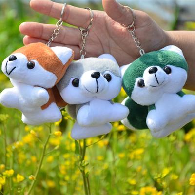 Cute Husky Plush Pendant Doll Small Dog Mini Doll Keychain Bag Hanging Doll Women