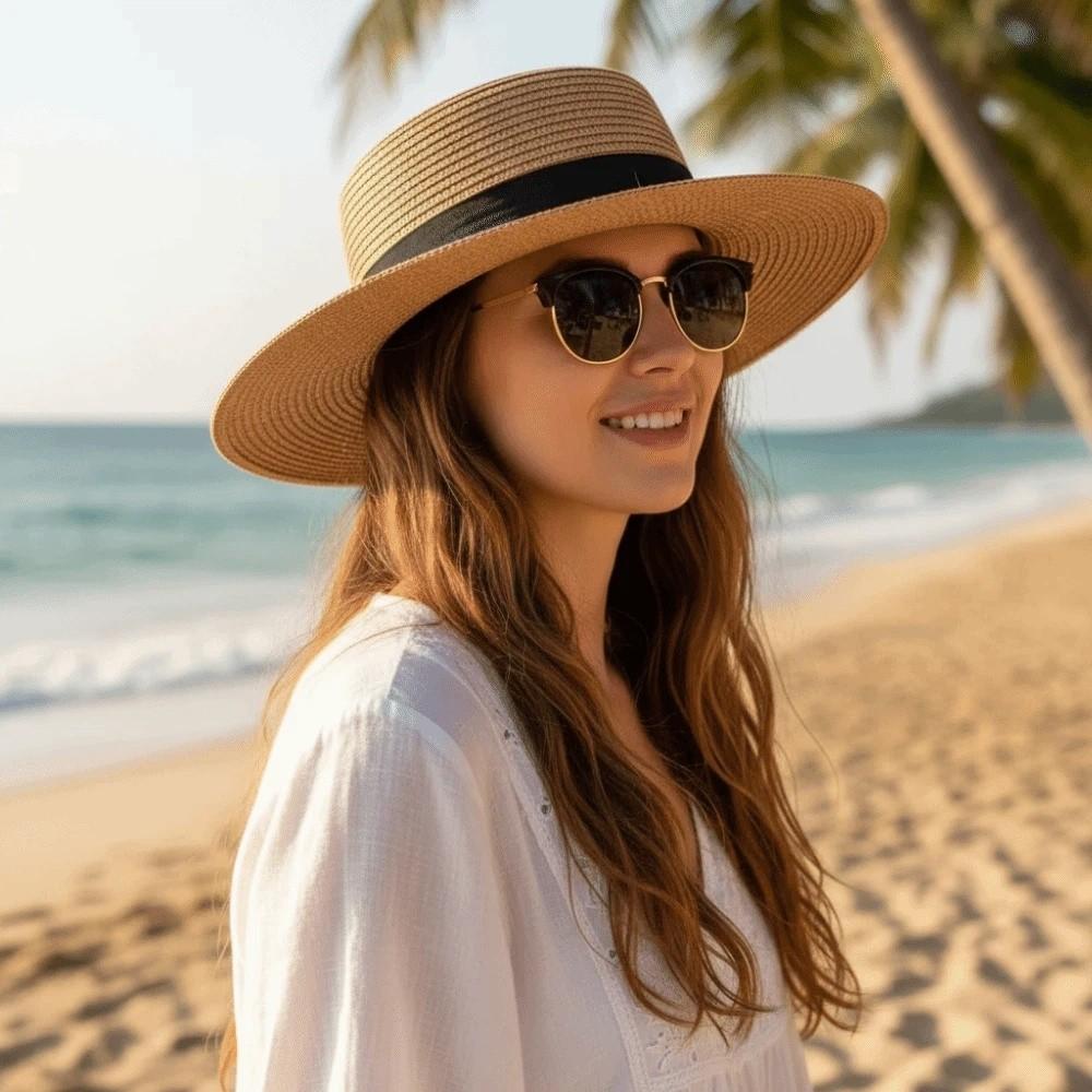Sun Protection Sunscreen Hat Breathable Sun Hat Fashion Straw Hat Outdoor