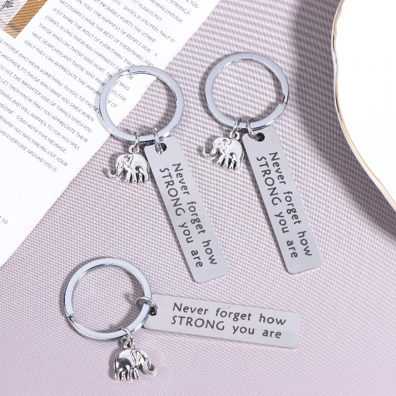 1/5 Buc. Breloc Elefant din Oțel Inoxidabil cu Energie Pozitivă Inspirațională Pentru Bărbați, Pandantiv Decorativ pentru Mașină, Rucsac