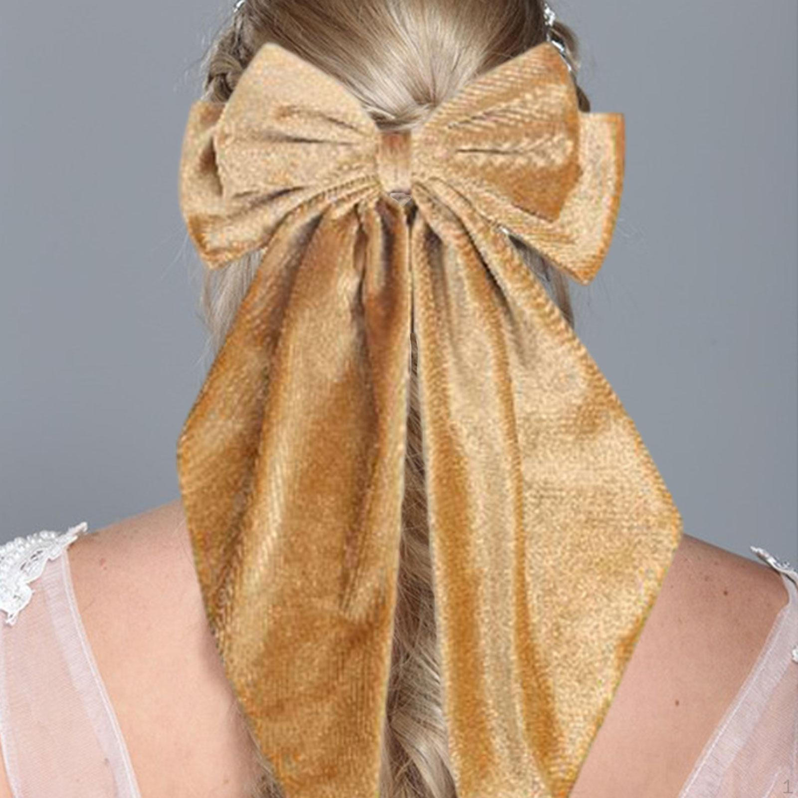 

Заколка для волос с бантом, заколка, большая лента, декор ко Дню Святого Валентина, головные уборы с бантами для невесты жёлтый