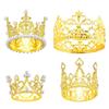 4 Pcs Mini Crown Cake Topper Birthday Tiara Crown Crystal Pearl Princess Kueen Cake Crown for Wedding Pet Birthday