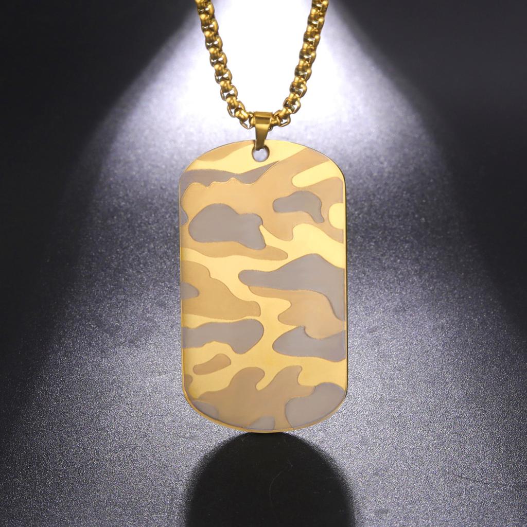 Necklace Camouflage Pattern Pendant Necklace Men's Military Brand