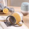 Ceramic Tea Separation Cup with Filter and Lid Milk Mug Multifunctional Water Cup  Breakfast