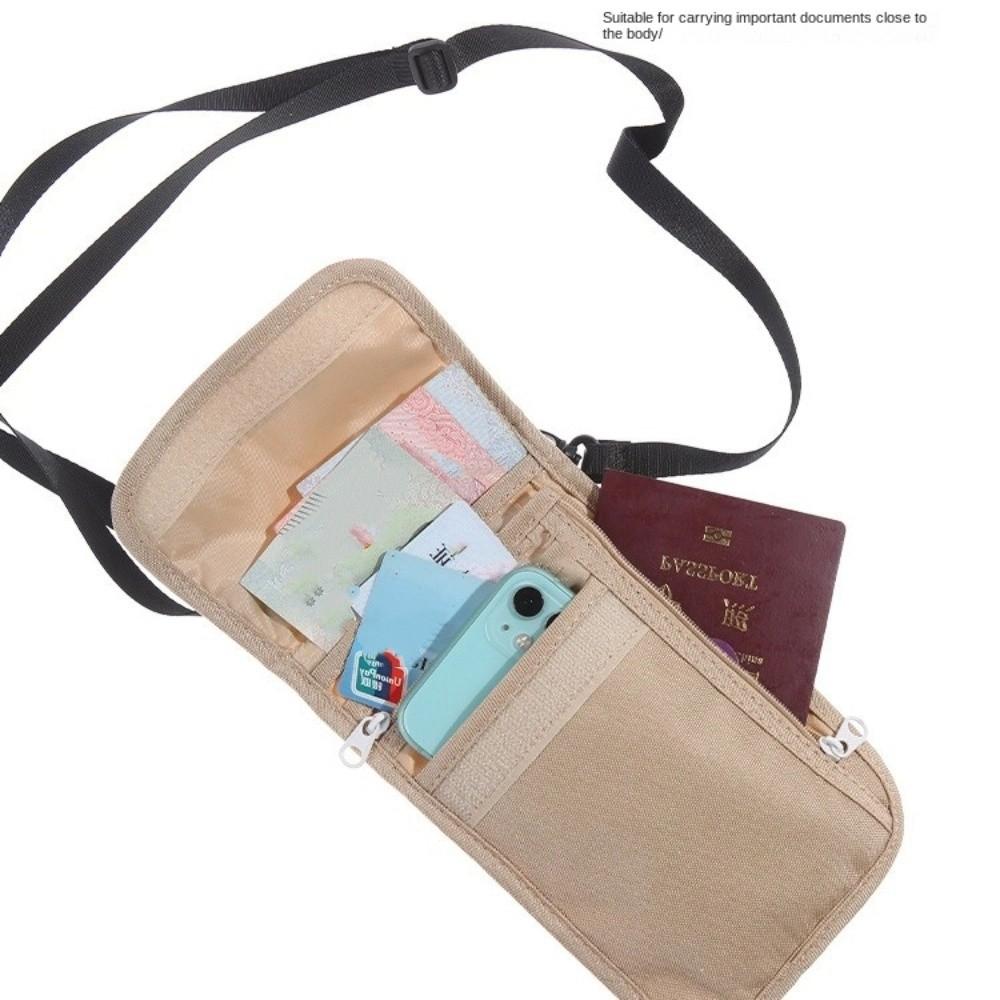 Reise-Nylon-Umhängetasche Reiseaccessoires Familien-Reisepasshalter Reisepass-Geldbörse Ausweisdokument