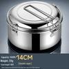 Zhi Shi Stainless Steel Double-Layer Round Lunch Box