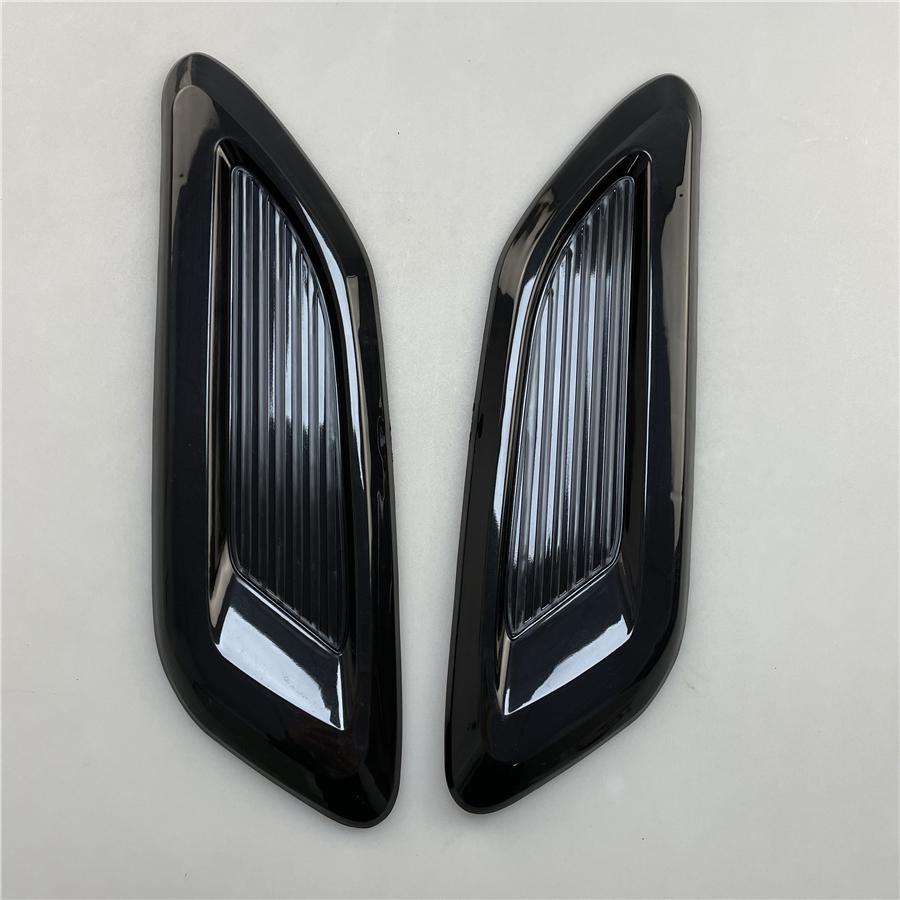 3Pcs Glossy Black ABS Car Air Flow Intake Hood Scoop Vent Bonnet Cover Universal