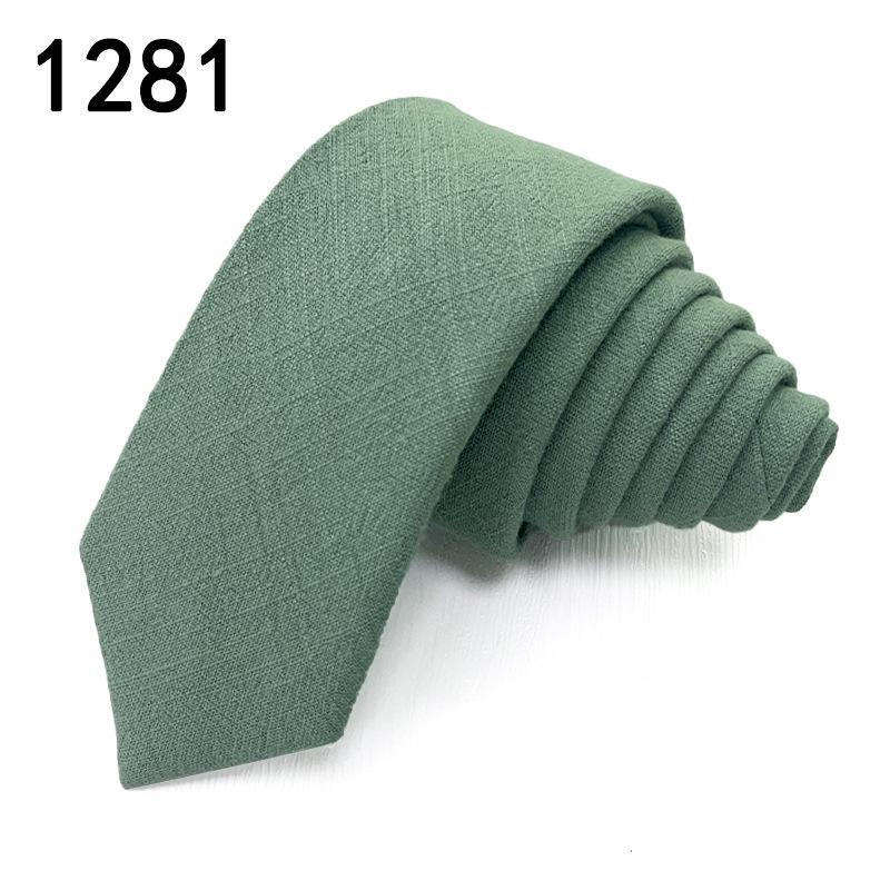 Men'S Plain Cotton Jacquard Tie, Simple Temperament Business Dress Hand-Made British Tie