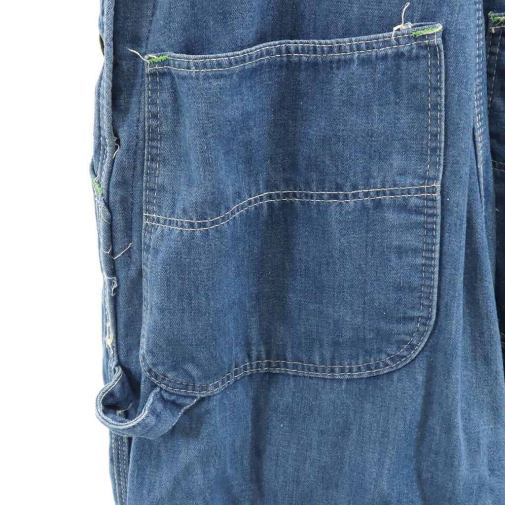 WASHINGTON DEE CEE 80s Vintage Denim Overall Wash Blue Painter Men's Used