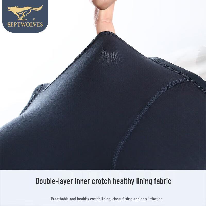 SEPTWOLVES Men's Breathable Cotton Briefs 4-Pack