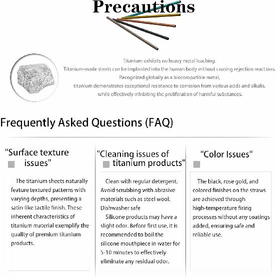 Pure Titanium Reusable Straws with Silicone Tips,Travel Case & Cleaning Brush,BPA Free & Eco Friendly,Dishwasher Safe,Fits 20-30oz Tumblers (Titanium