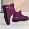 Send Insoles, Fashion Rain Boots, Women's Low-cut Waterproof Shoes, Plus Velvet Warm Rain Boots, Non-slip Rubber Boots