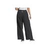 Adidas Striped High-Waisted Loose Straight-Leg Retro Sports Long Pants Women Bottoms Black JJ1097