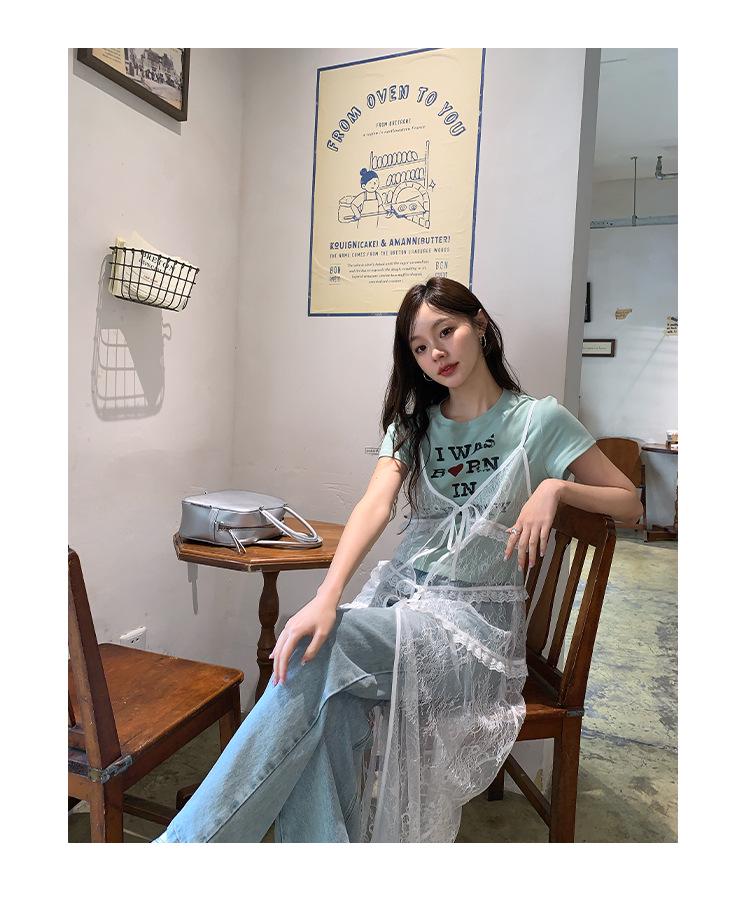 Interpretation of Beauty Retro High-Waisted Flared Jeans – Women's Slim Fit, Washed Summer Pants (C3192)