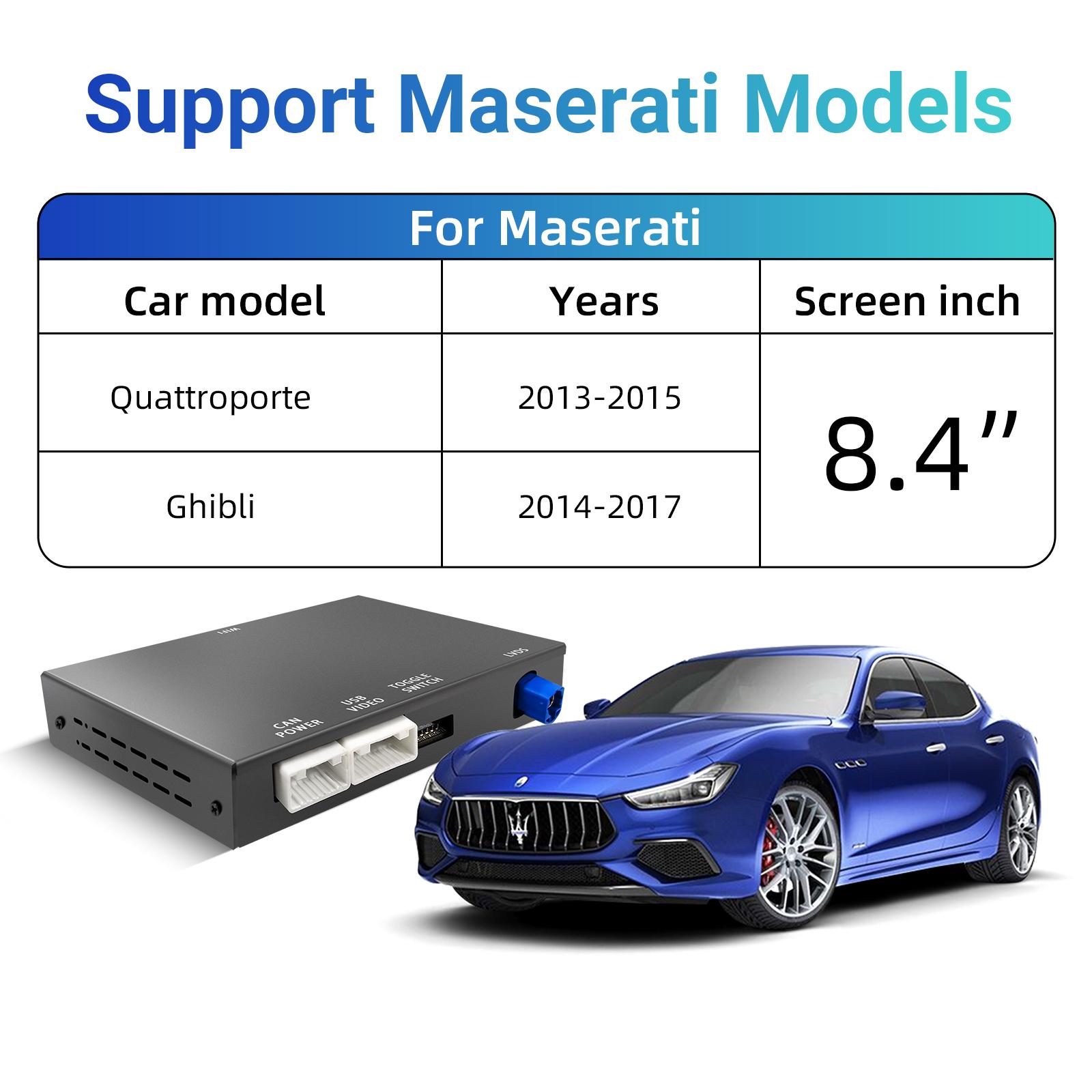 

Ezonetronics Wireless CarPlay Android Auto retrofit kit decoder box for Maserati Quattroporte Ghibli CarPlay Interface 2013-2017