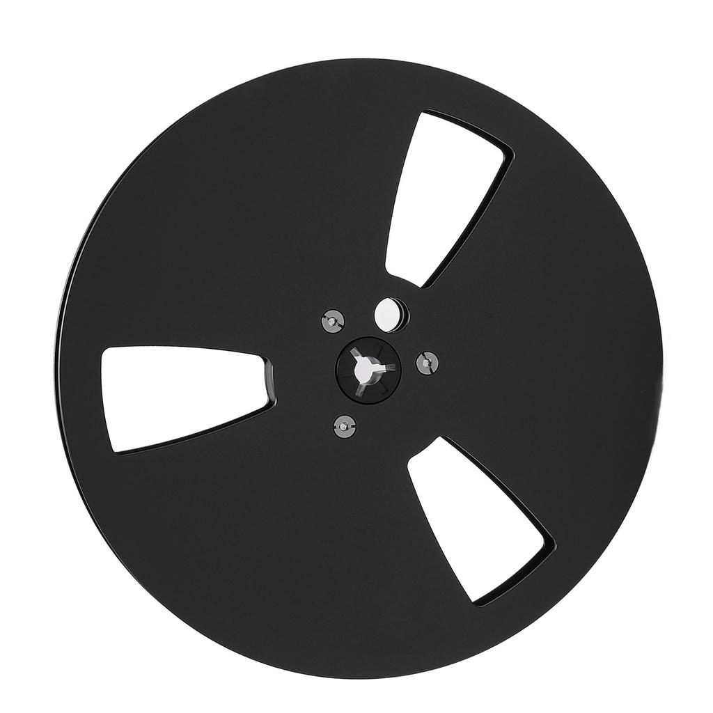 1 4 7 Inch Empty Tape Reel 3 Holes Aluminum Alloy Universal Open Sound Recording Tape Empty Reel for Recording Black