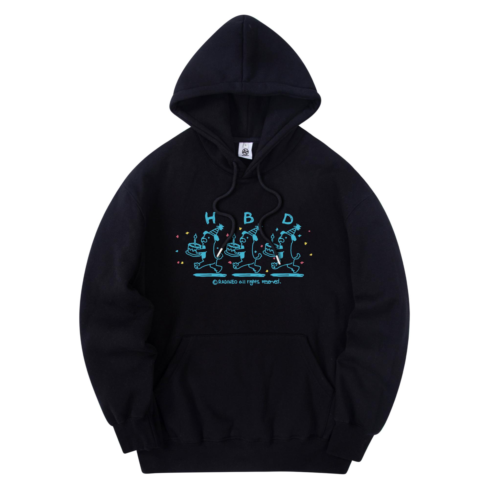Radineo Happy Birthday Hoodie Black Black (Black)/M