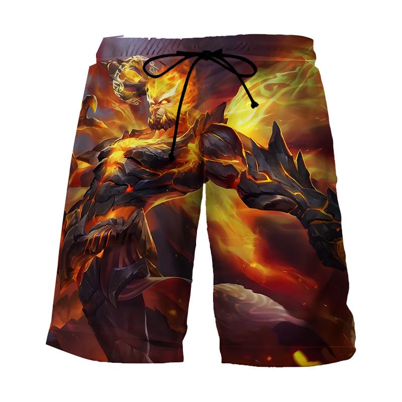 King of Glory Shorts 3D Printed Long Summer Casual Shorts for Primary Secondary School Students Adolescents Shorts Men’s
