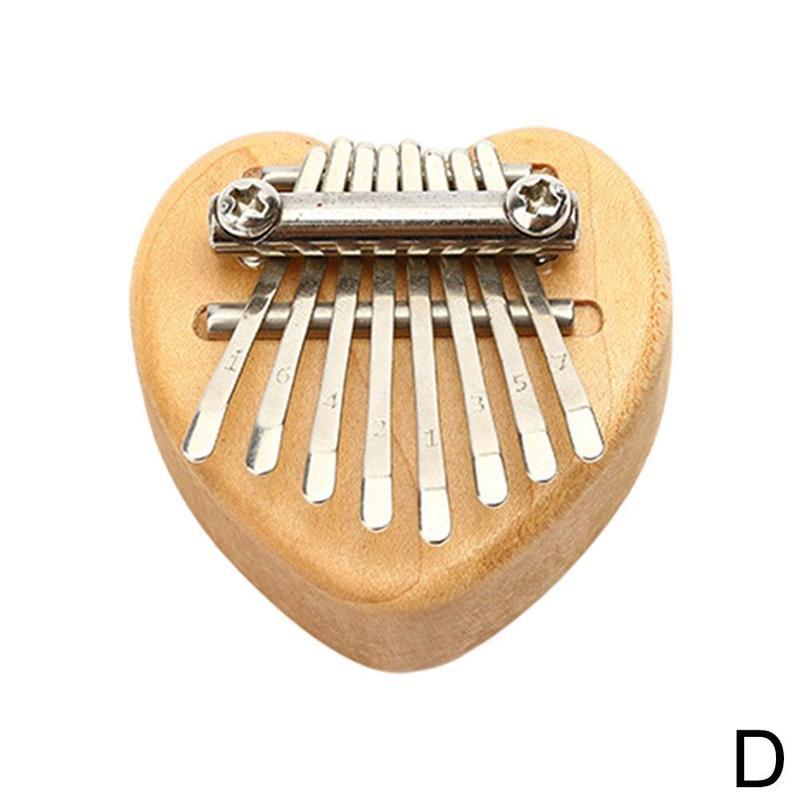 Bærbar Mini Sapele-plate med 8 nøkler Kalimba Nybegynnere Tommel Piano Gave