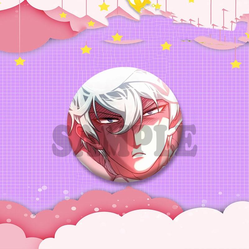 Korean BL Manhwa The Greatest Estate Designer Badges Cartoon Figure Button Brooch Round Lapel Pins Bag Hat Decor Friends Gifts