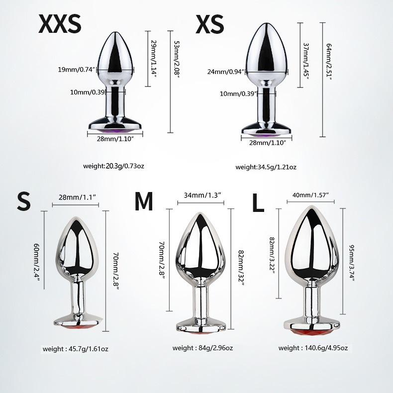 Adult Metal Butt Plug Anal Toy for Flirting & Outdoor Wear