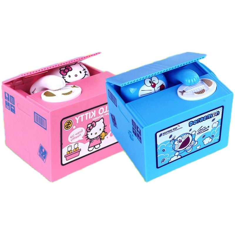 Santa Claus Money-Stealing Cat Toy Unicorn Piggy Bank: Children's Musical Coin Bank Christmas Gift