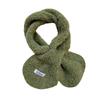 Autumn and winter scarf women's new versatile small ears solid color small scarf knitted wool cross scarf