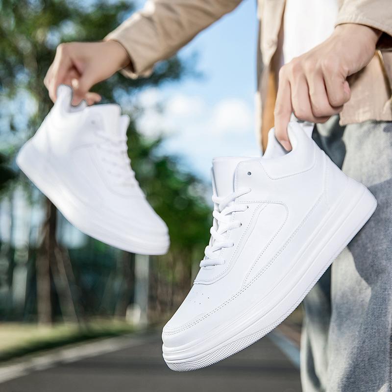 Barbati Negri Sport Skateboard Pantofi Pantofi Studenti Hip-hop Pantofi albi Pantofi inalti de baschet Plus Size