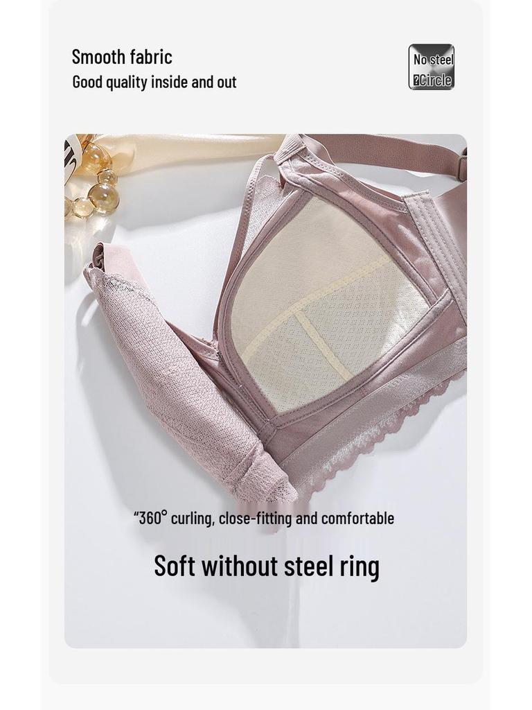 Plus Size Ultra-thin Comfort Bra: Enhances Big Chest, No Underwire, Adjustable Support, Side Boob Control